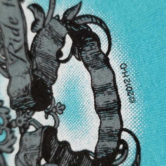 ❤ HARLEY-DAVIDSON | Live to Ride. Ride to Live. TEAL T-Shirt - Picture 4 of 11